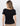 T-shirt côtelé à col rond dégagé