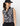 Polo Collar Tank Top with Floral Print