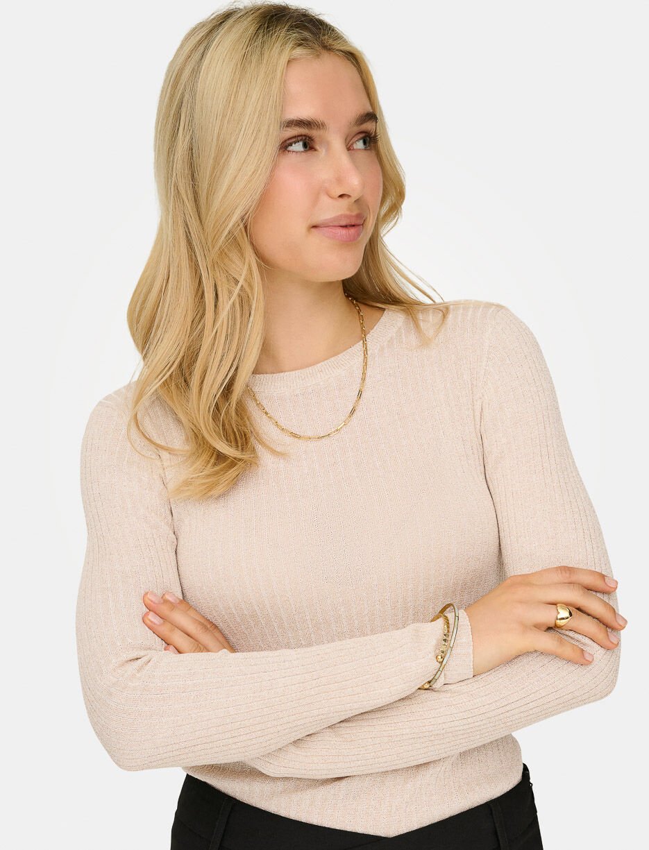 T-shirt côtelé à manches longues