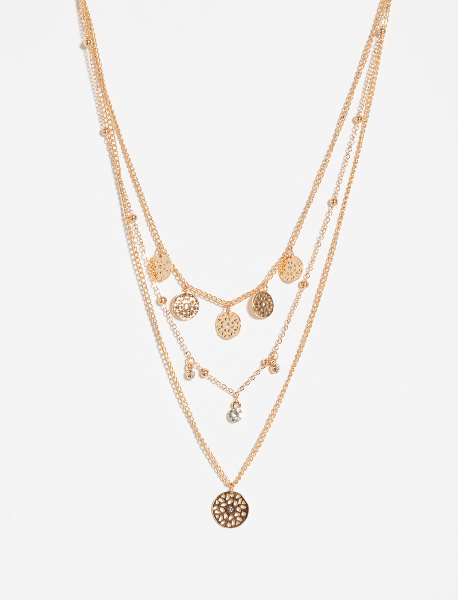 Triple-chain Necklace with Pendants