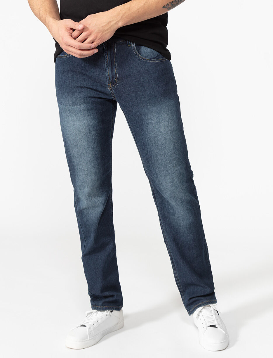 Jean à taille régulière et jambe droite