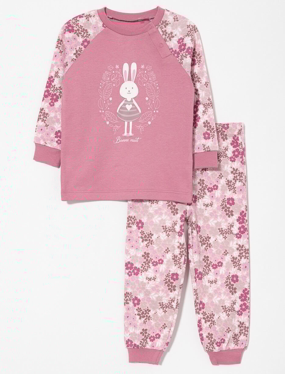 Pyjama 2 pièces imprimé en coton bio - bébé fille