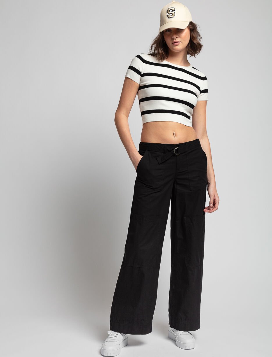 Wide-leg Pants with Belt