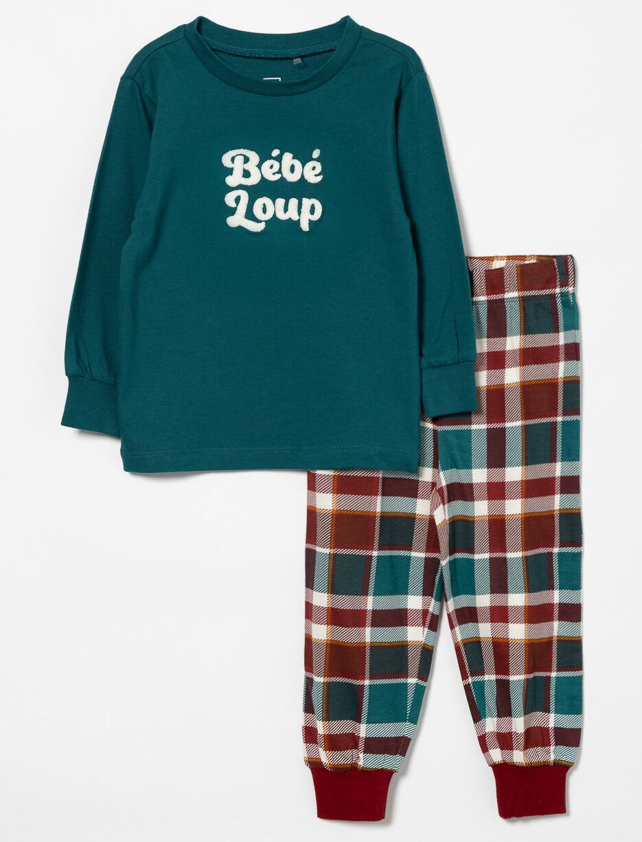 Pyjama 2 pièces à carreaux - bébé garçon