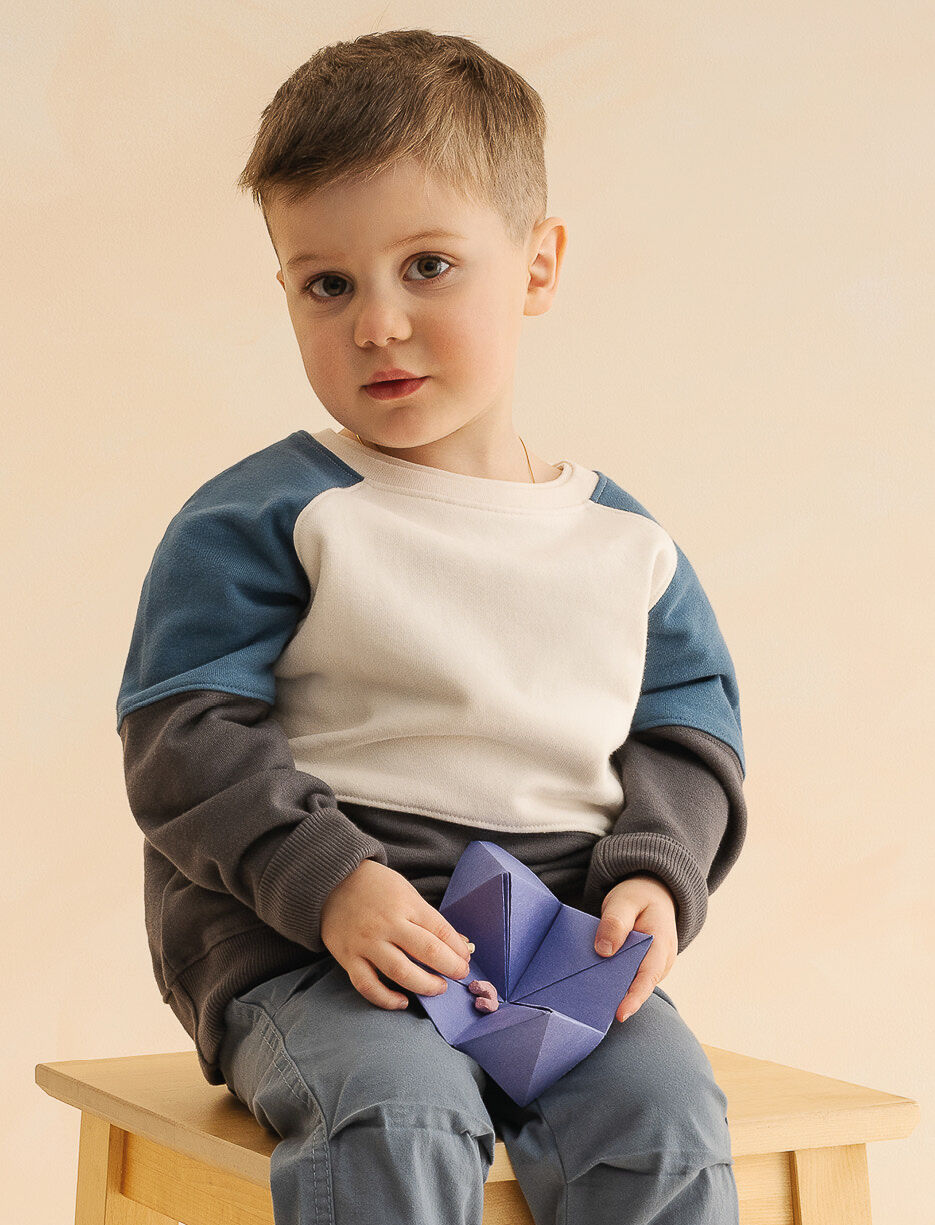 Long-sleeve Colour Block Sweatshirt