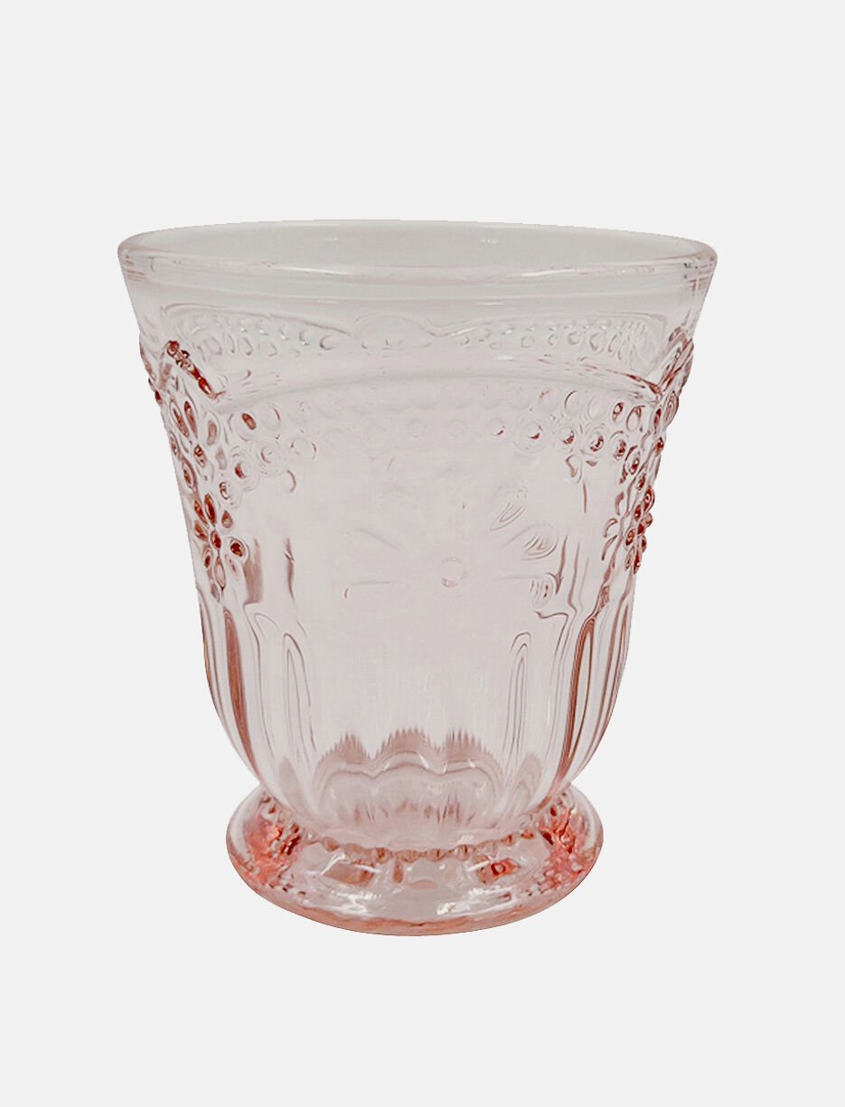 Verre texturé rose