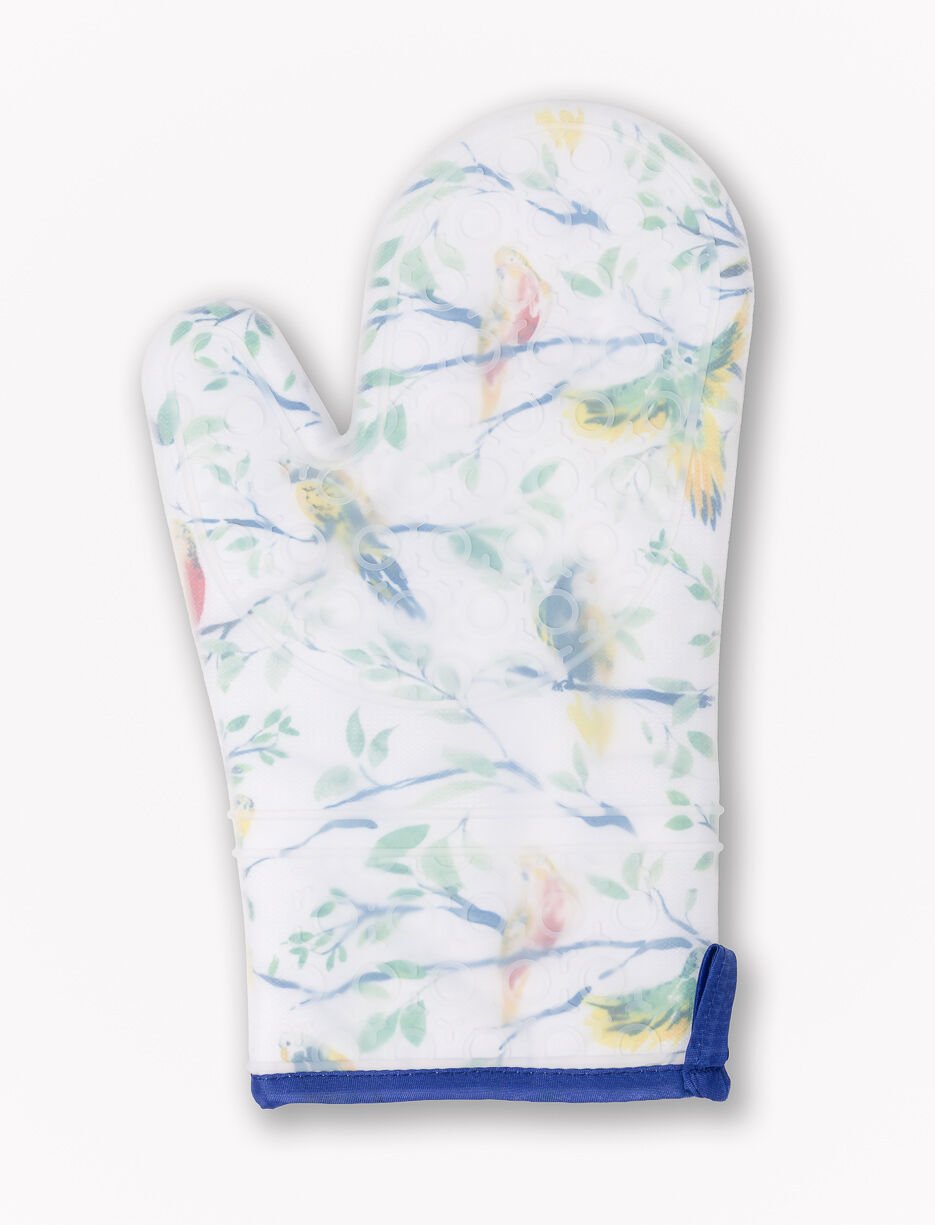 Mitaine de four en silicone à imprimé oiseaux
