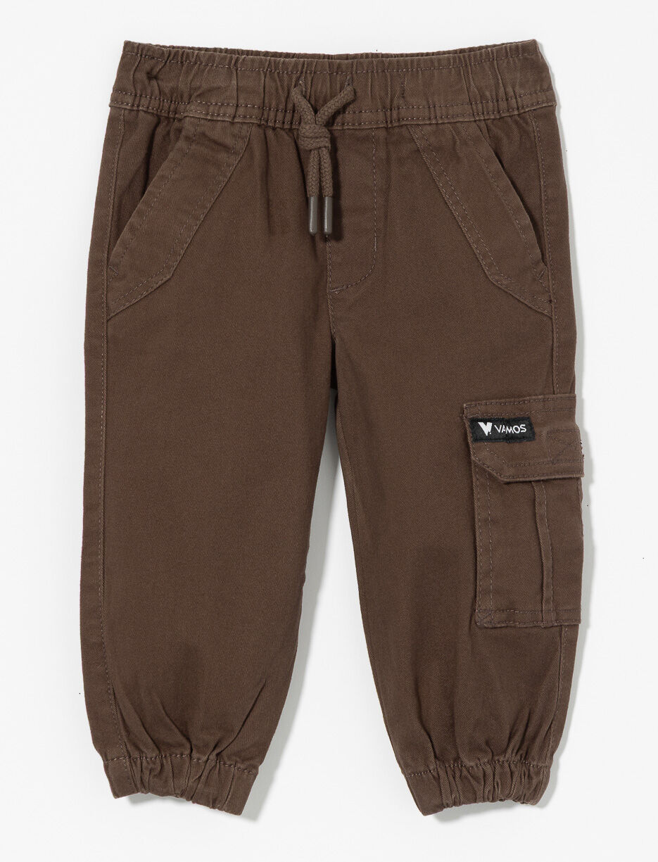 Adjustable Cotton Cargo Jogger Pants - Baby Boy