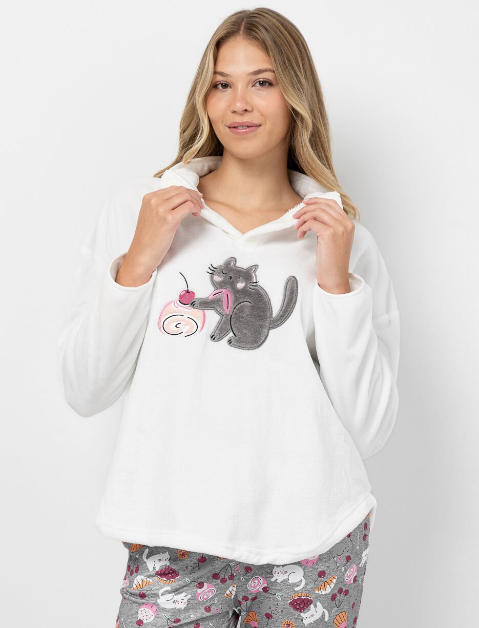 Chandail en peluche imprimé