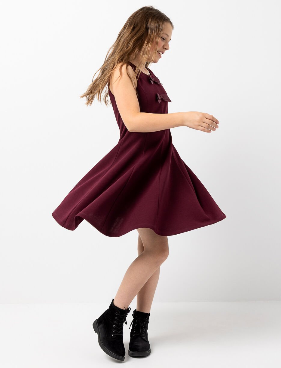 Flared Dress with Bows