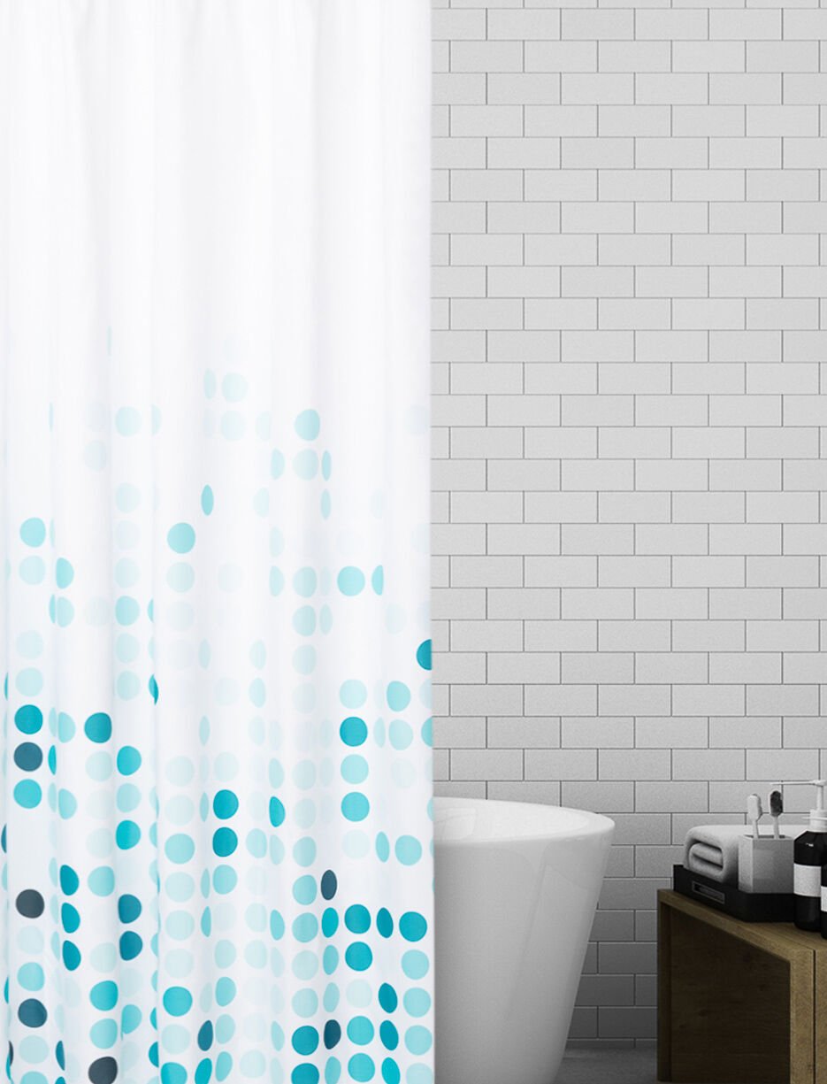Rideau de douche à motifs