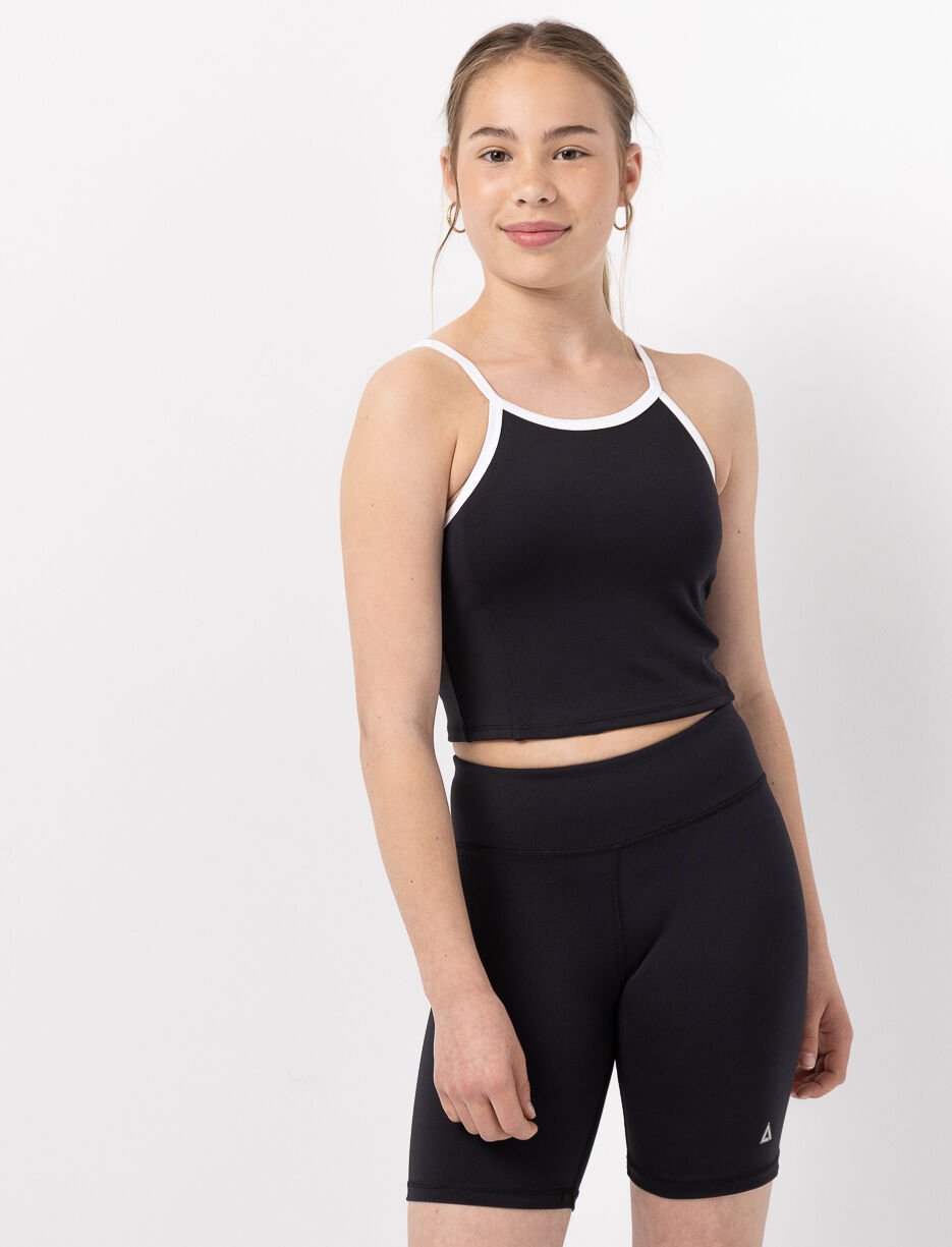 Camisole courte à bretelle fine