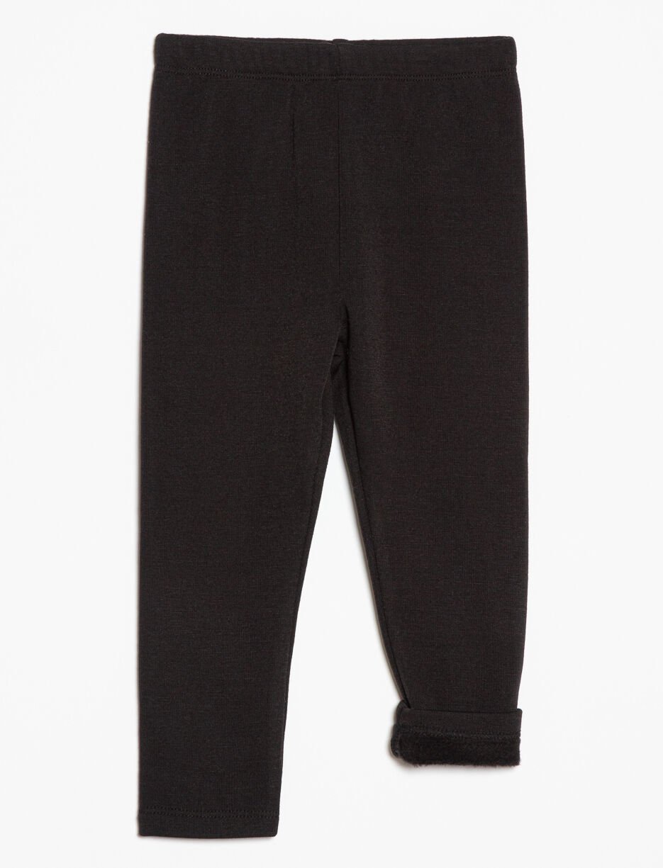 Legging long doublé en peluche