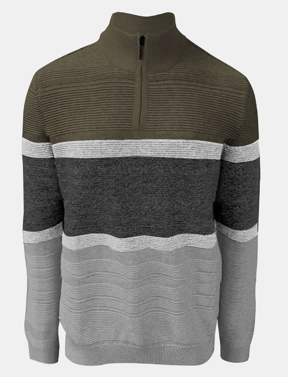 Chandail en tricot à demi-zip