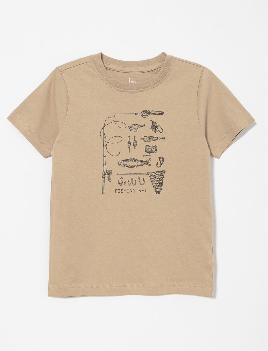 T-shirt en coton bio imprimé - petit garçon