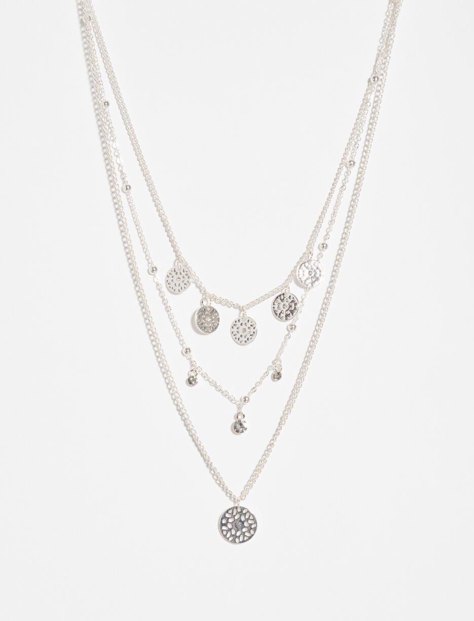Triple-chain Necklace with Pendants