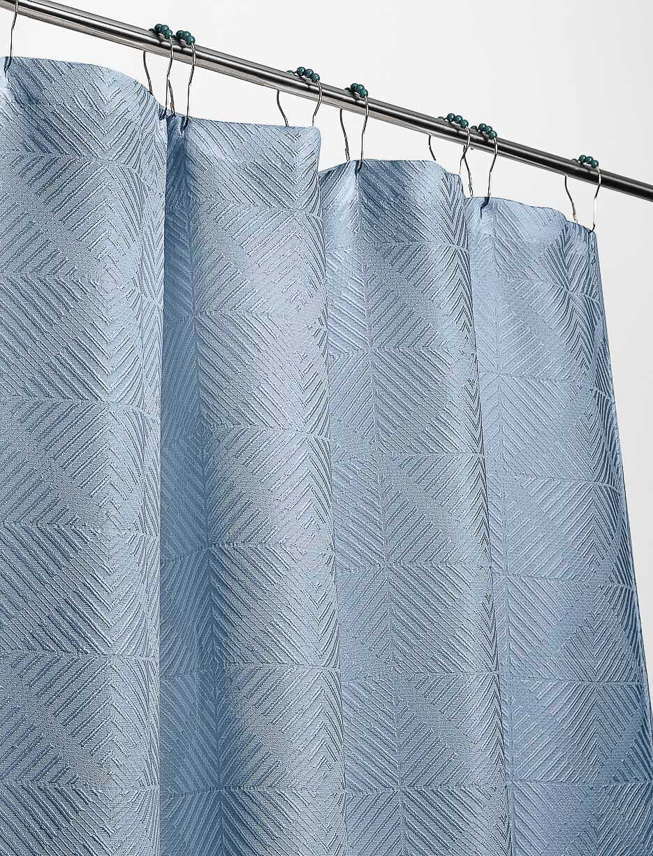 Rideau de douche uni en jacquard