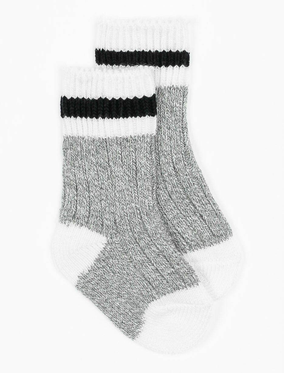 Chaussettes à rayures contrastantes