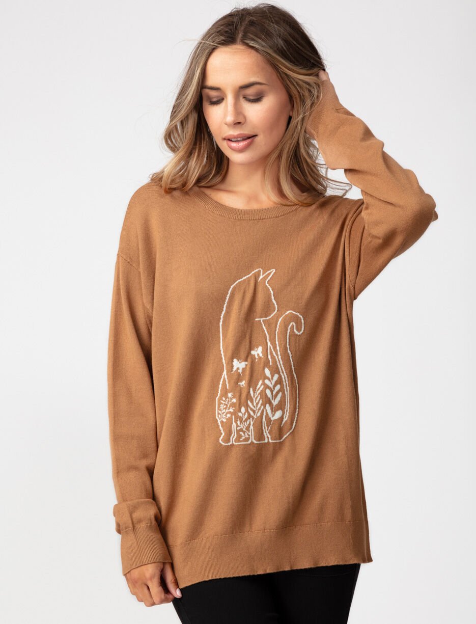 Chandail de tricot imprimé