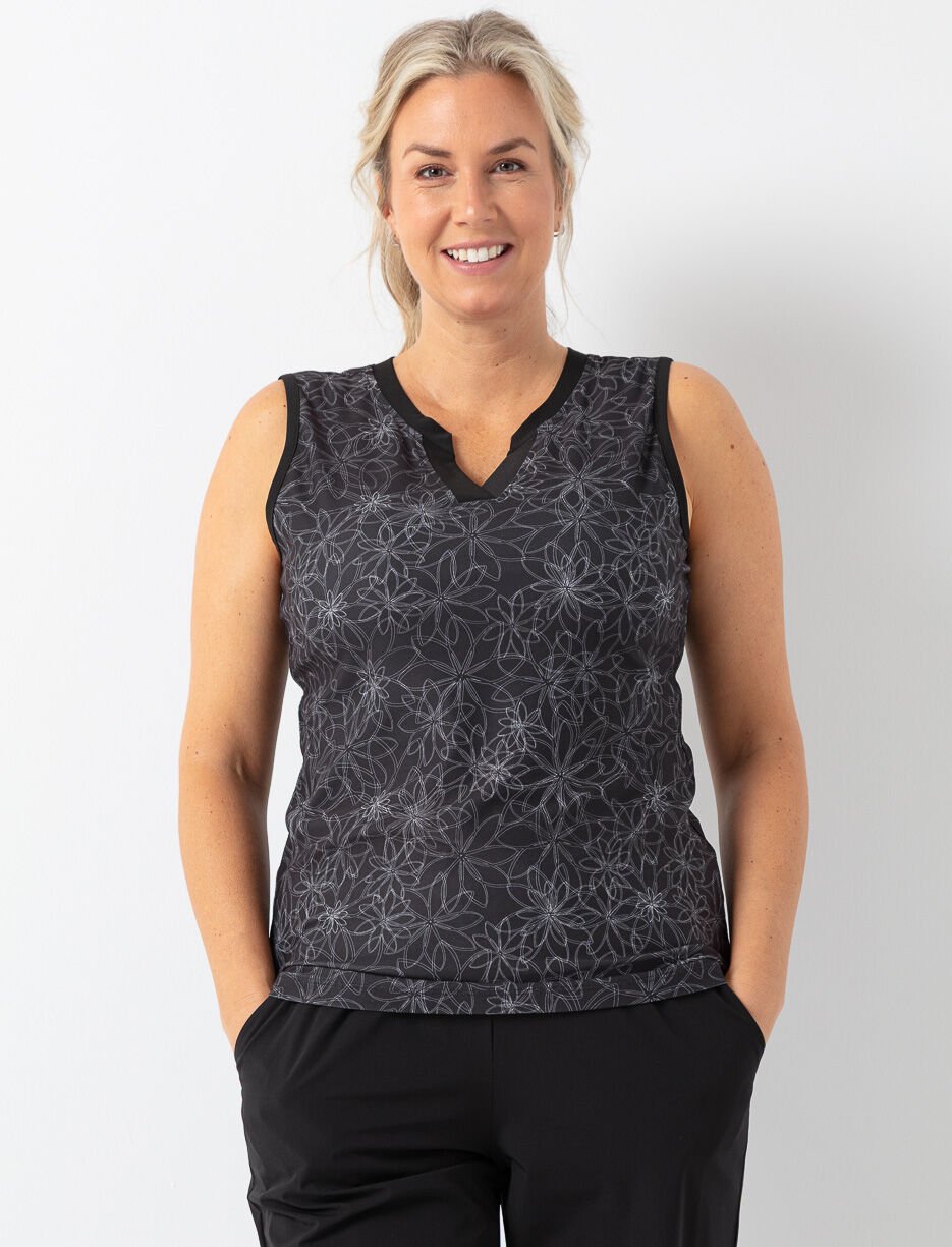Camisole fleurie à col en V