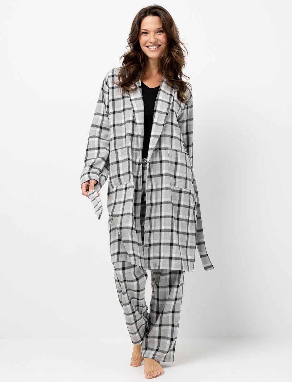 Robe de chambre à carreaux