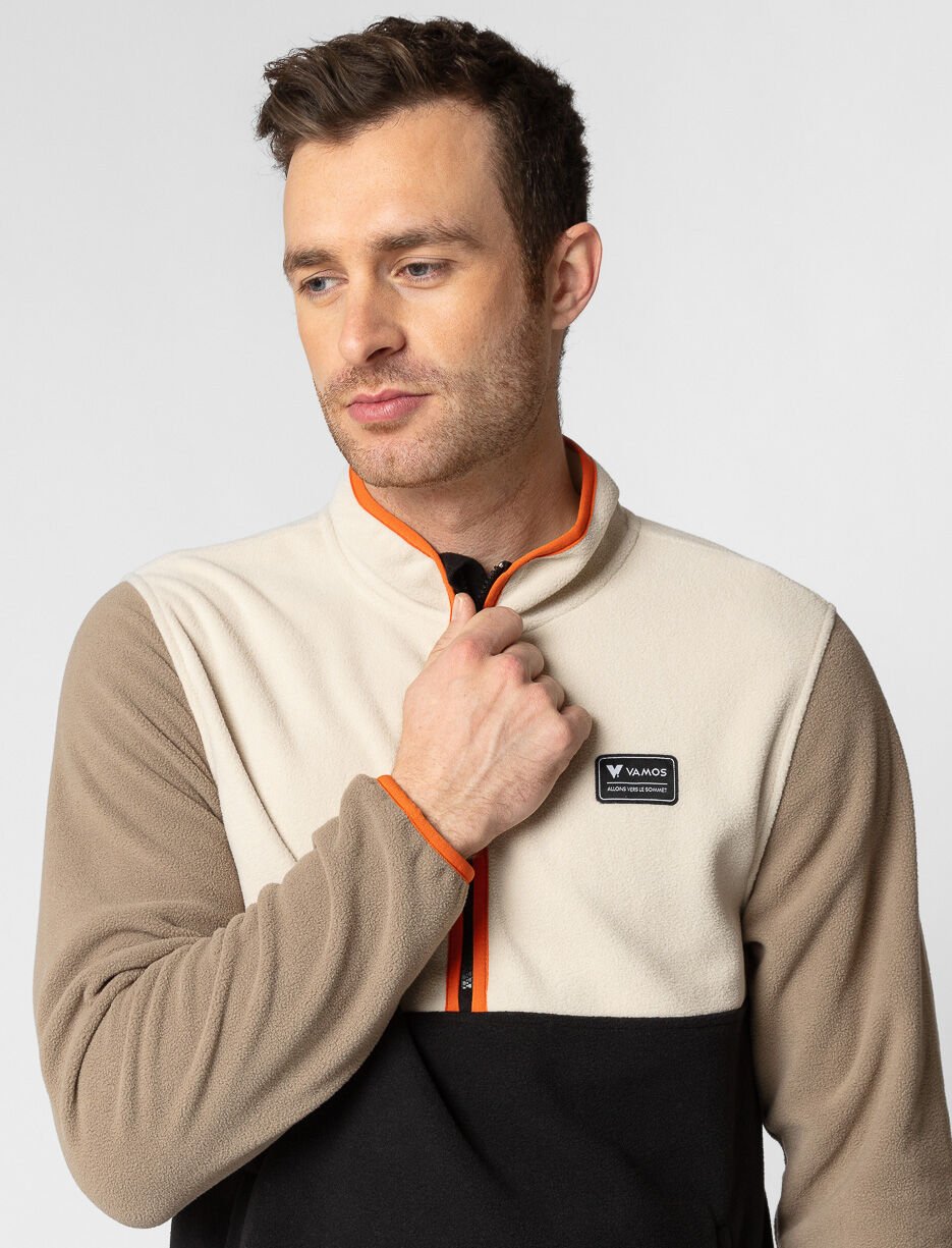 Chandail de polar à blocs de couleurs