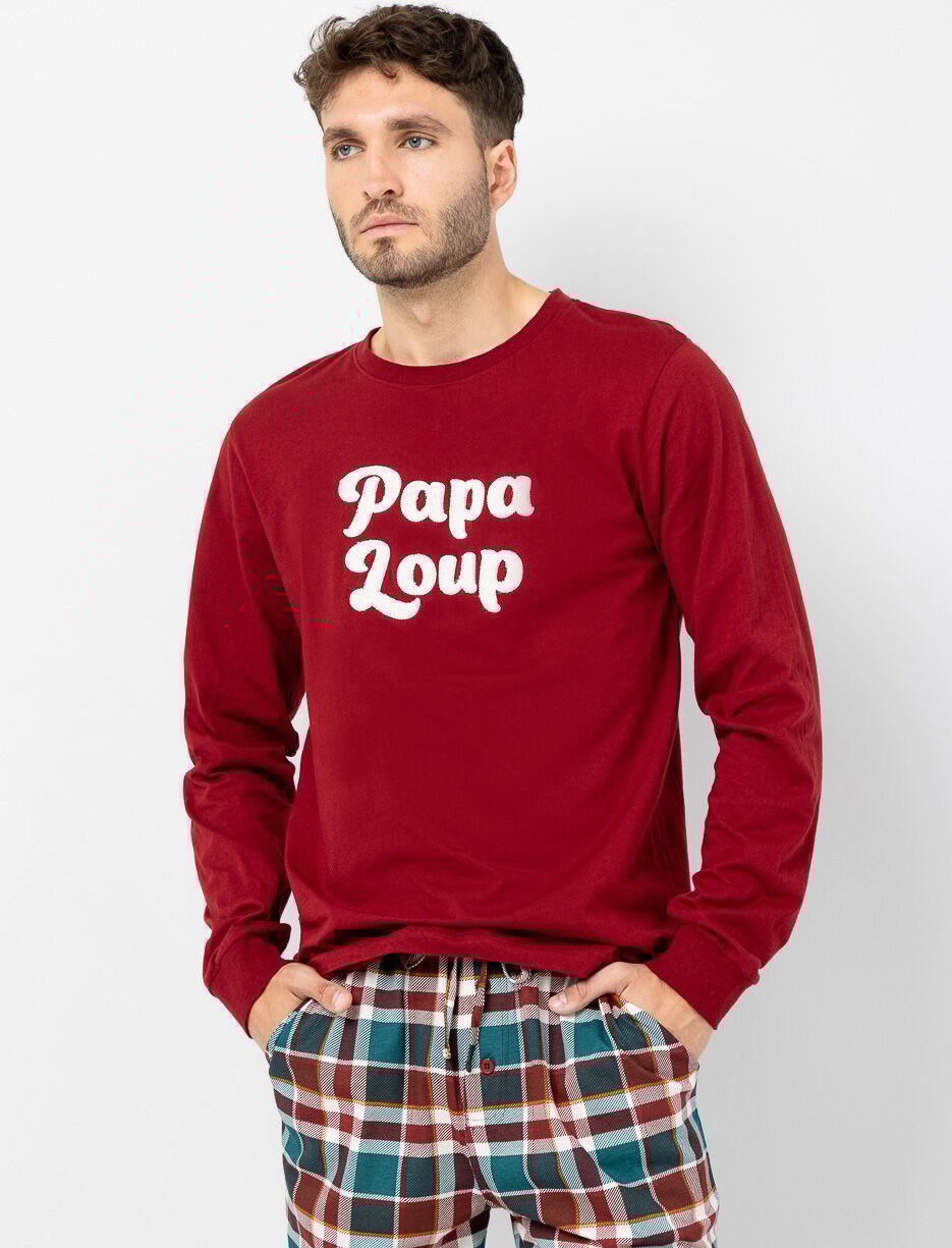 T-shirt de pyjama imprimé en sherpa