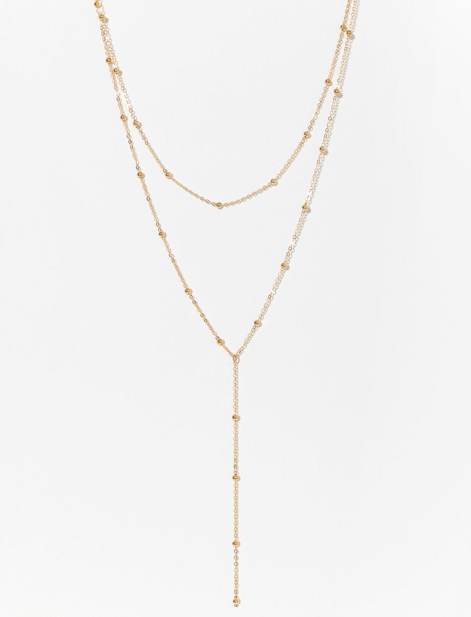 Collier à chaîne descendante doré