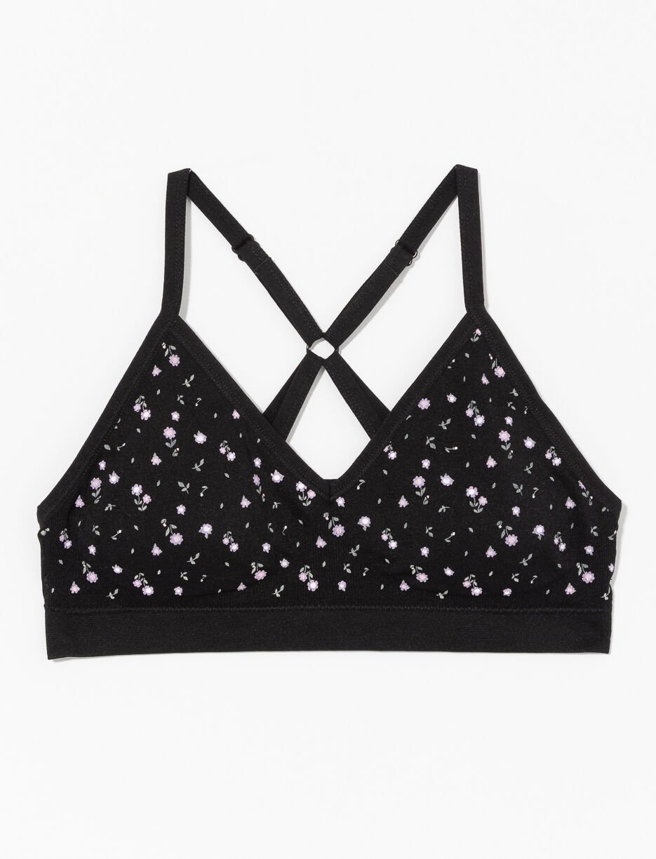 Bralette sans couture à bretelles croisées