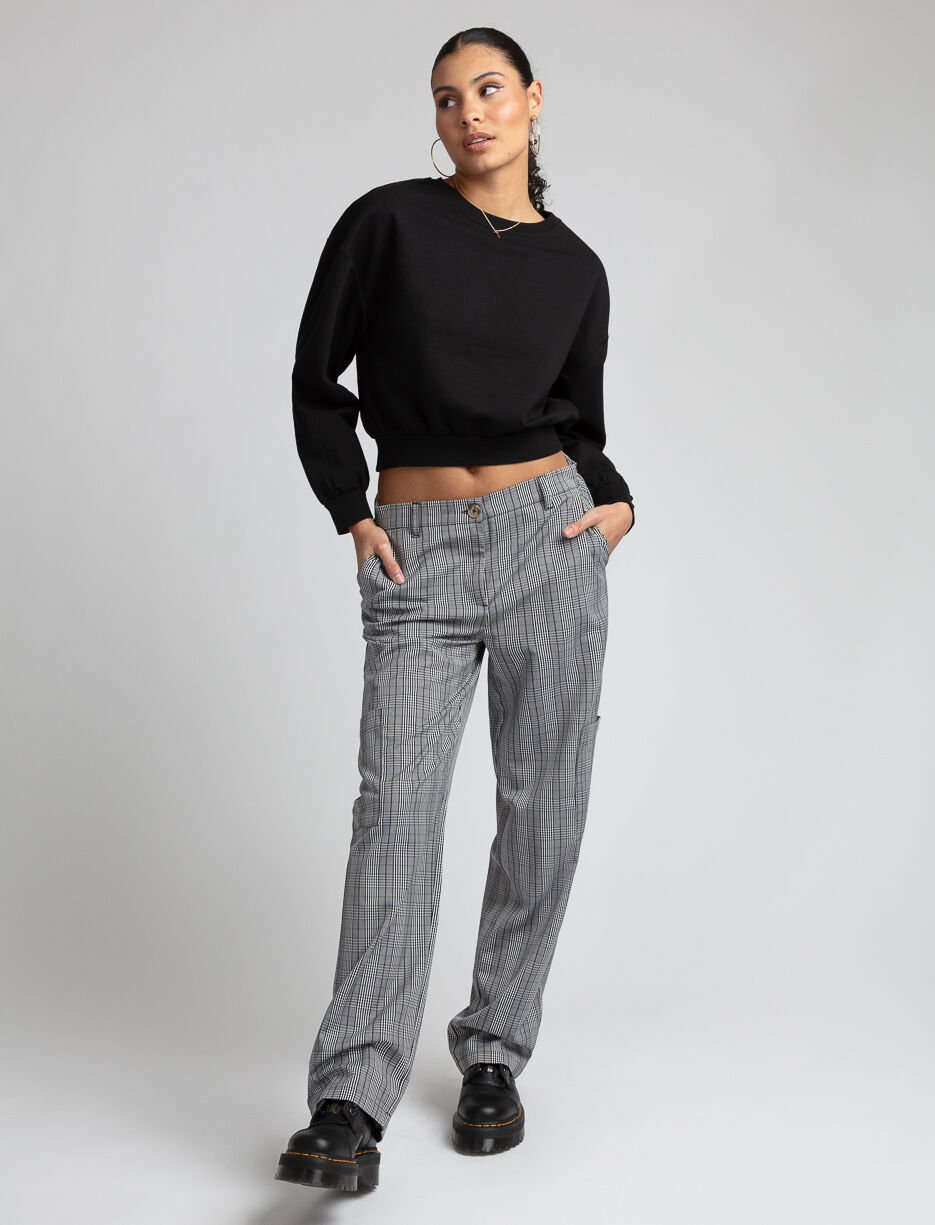 Chandail court en coton ouaté