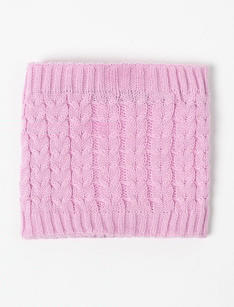 Cache-cou en tricot côtelé - petite fille