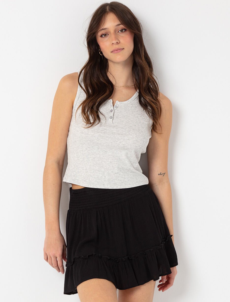 Camisole côtelée à boutons