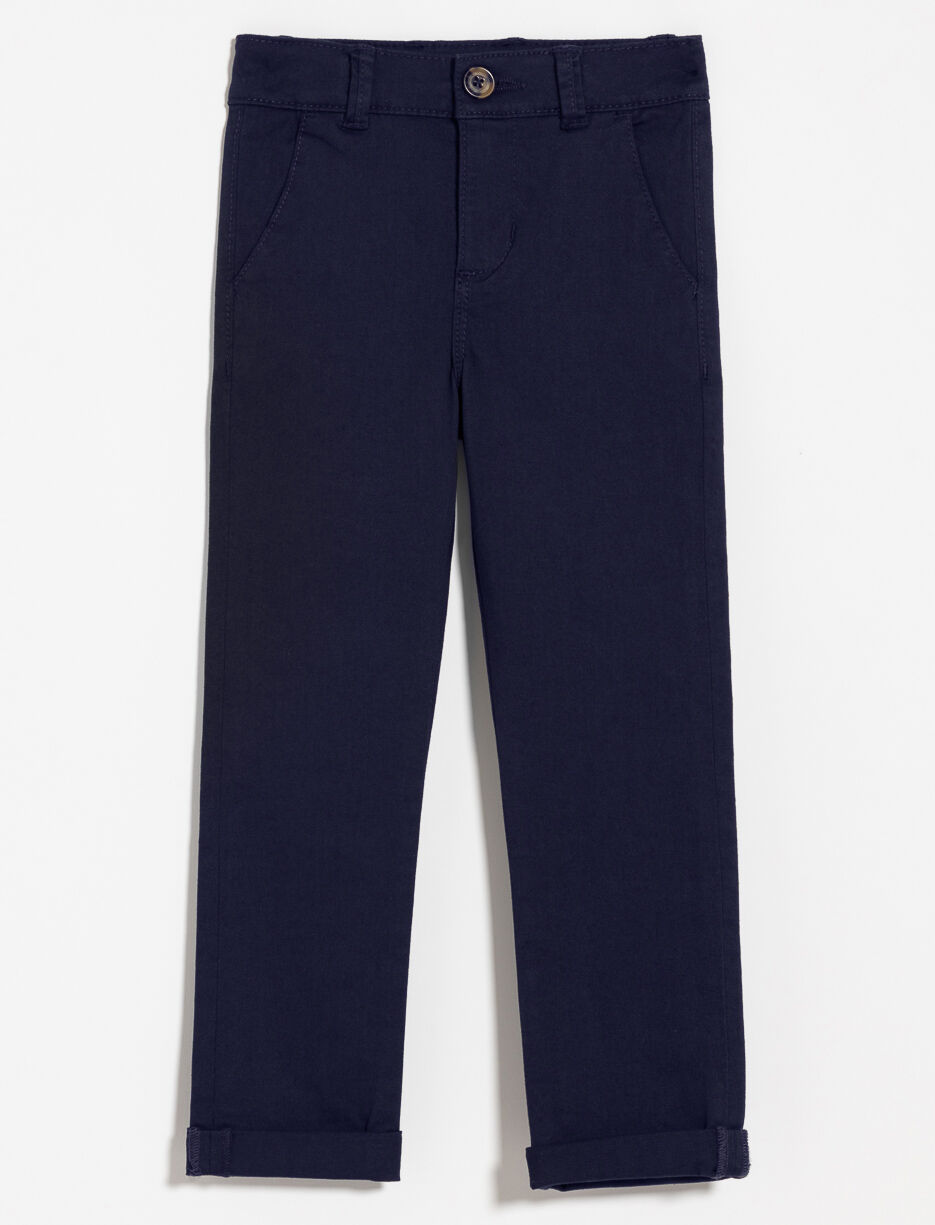 Solid Straight-Leg Pants