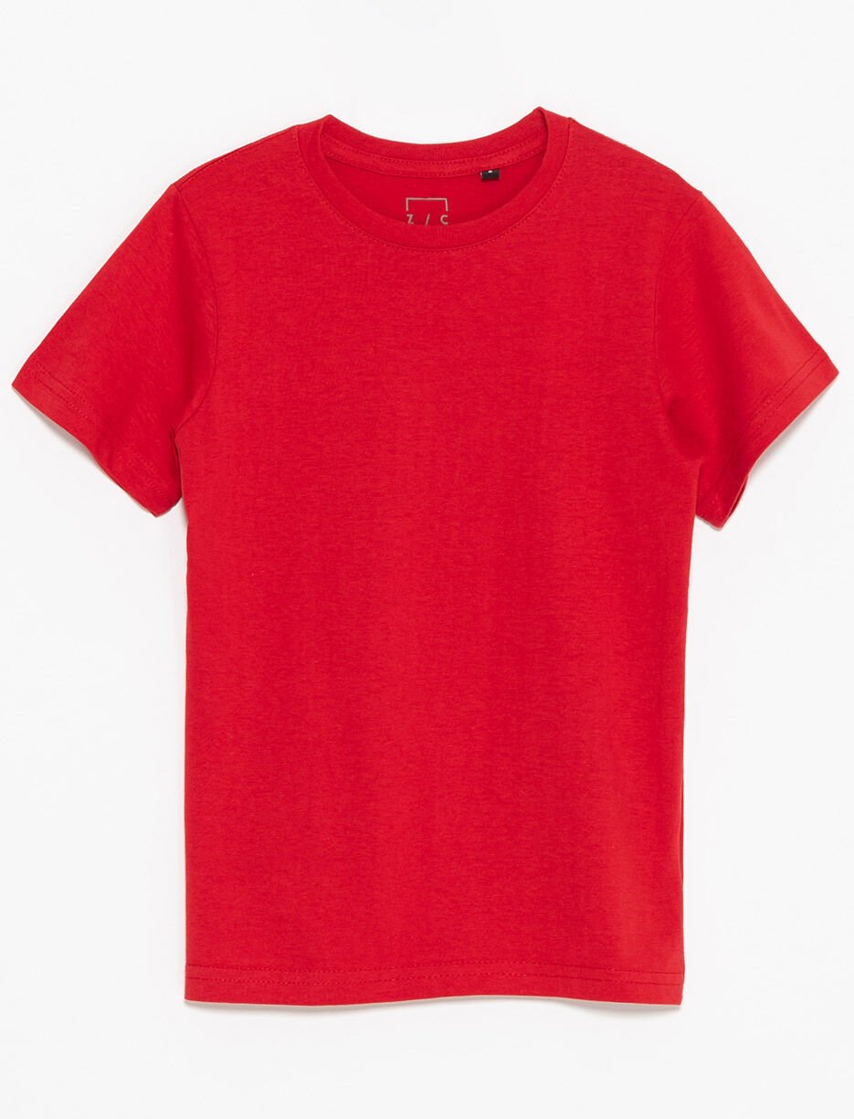 T-shirt uni à col rond