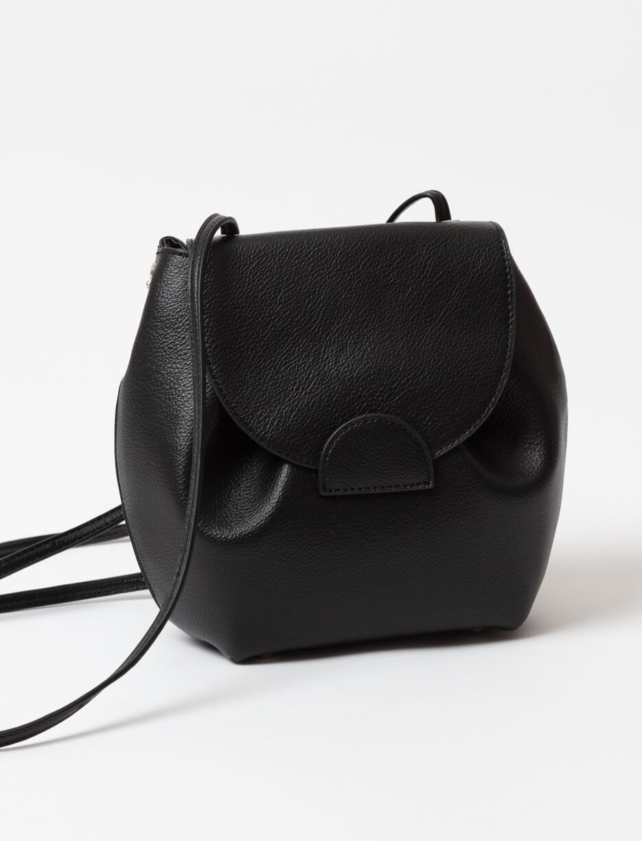 Petit sac à dos en cuir à rabat