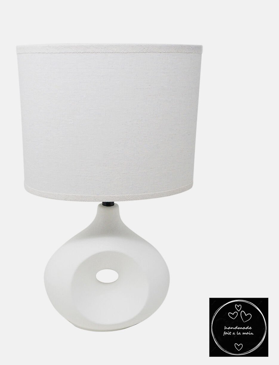 Lampe de table en céramique faite à la main