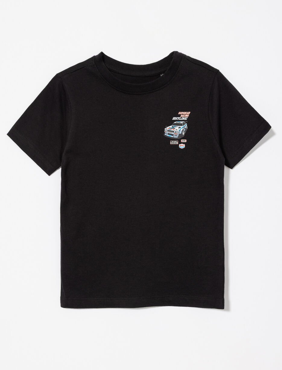 T-shirt en coton bio imprim&eacute; - petit gar&ccedil;on