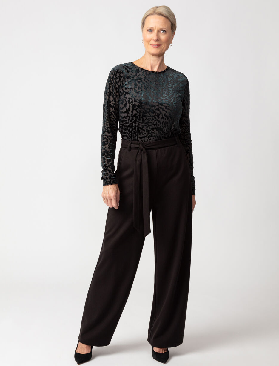 T-shirt texturé en velours