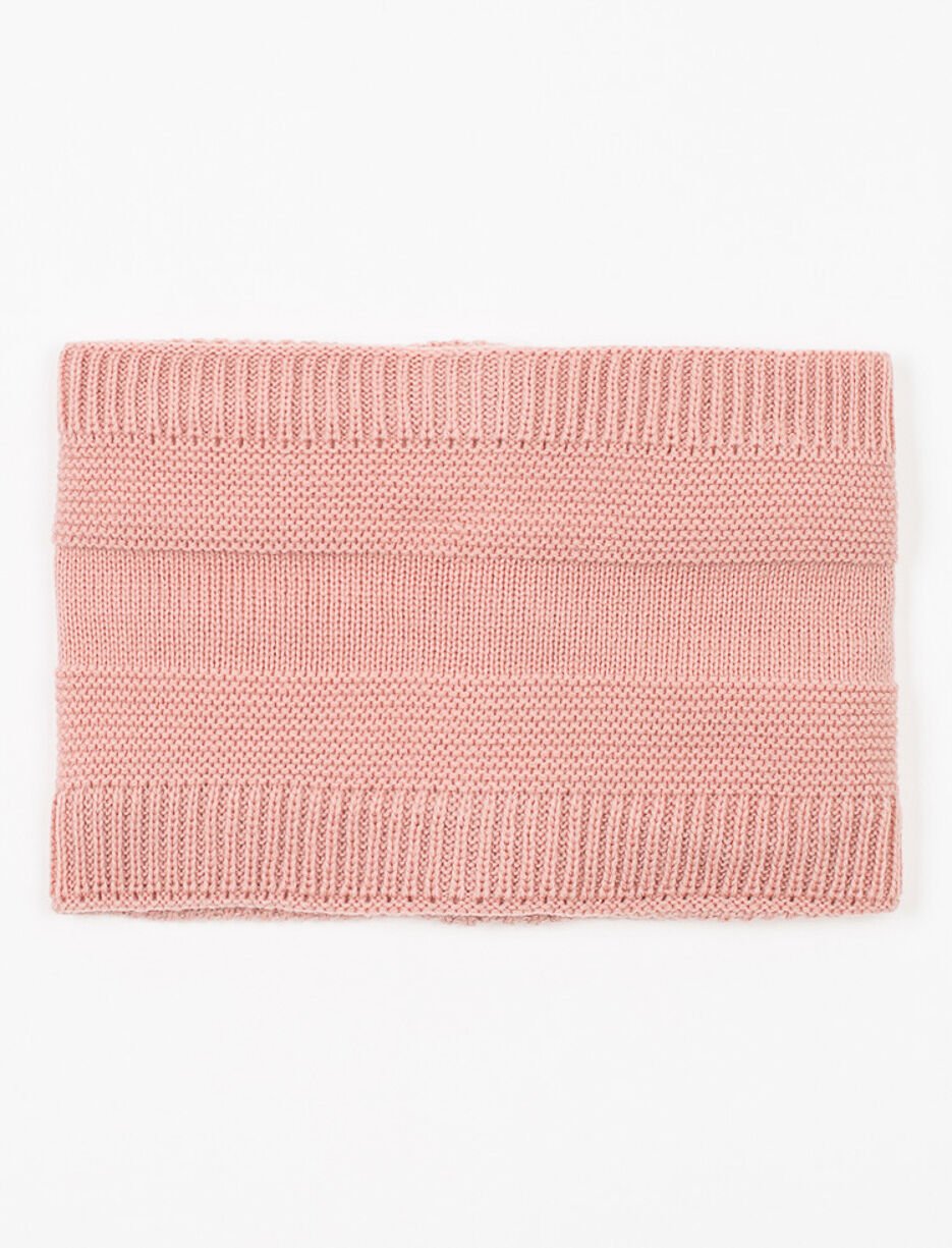 Cache-cou en tricot doublé en sherpa - enfant