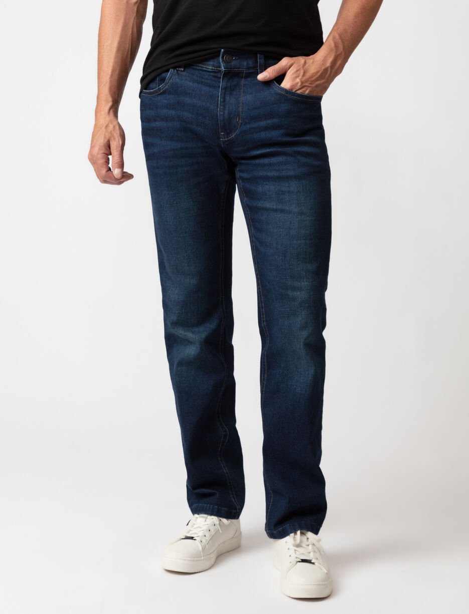 Jean droit à taille régulière
