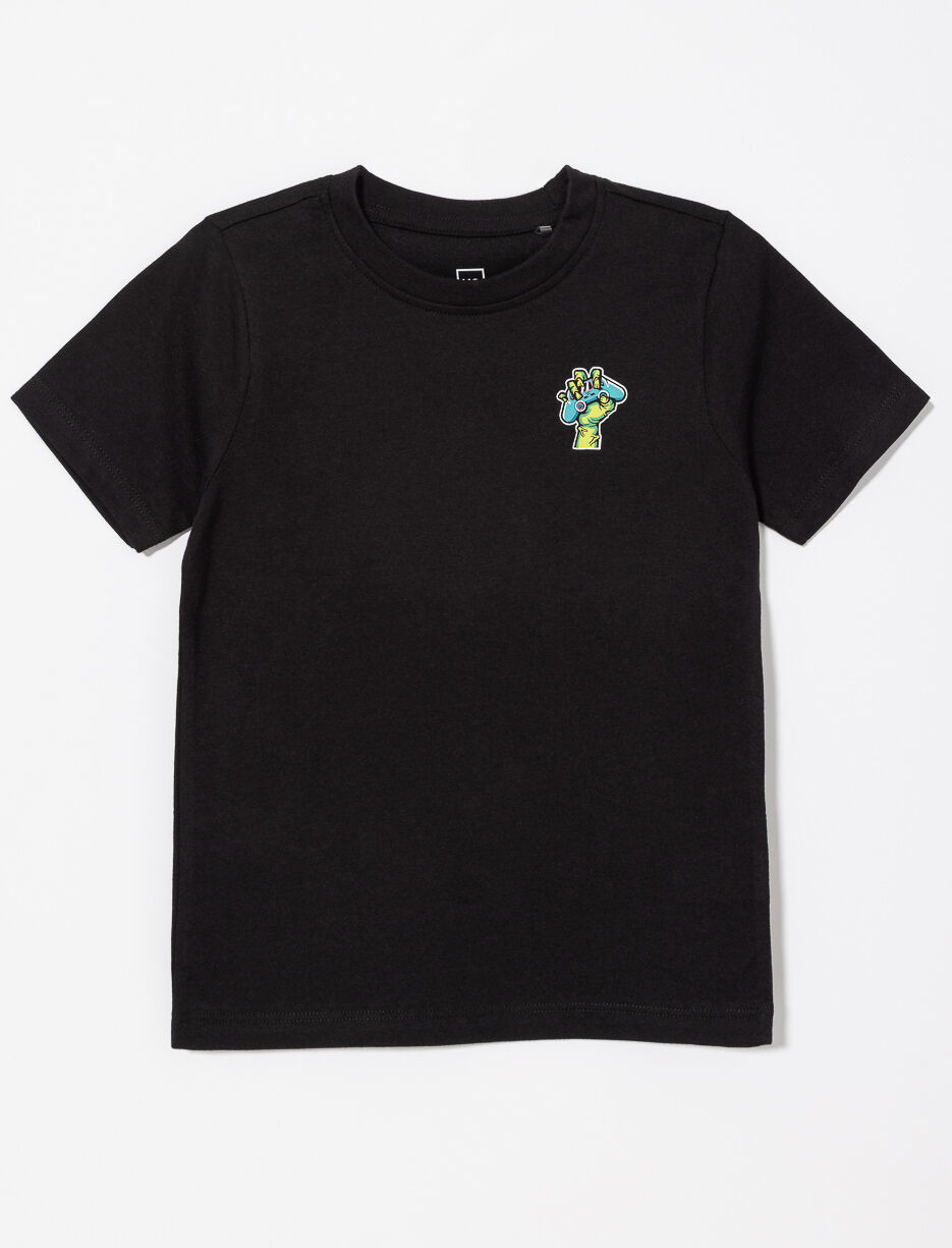 T-shirt imprimé au dos en coton bio - petit garçon