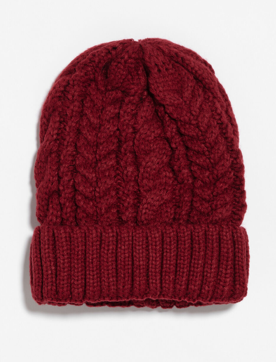 Tuque en tricot unie - femme