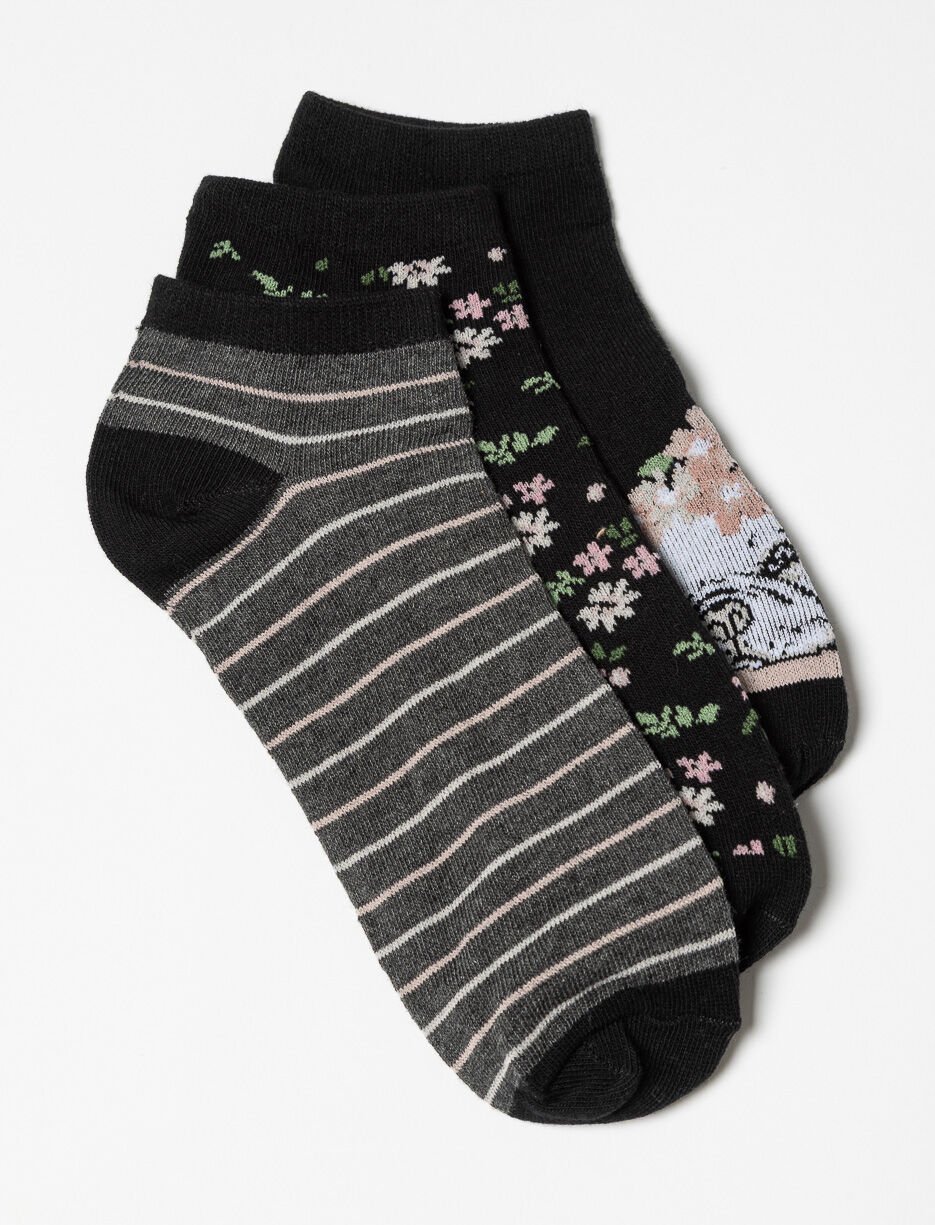 Chaussettes à la cheville à motifs - paquet de 3