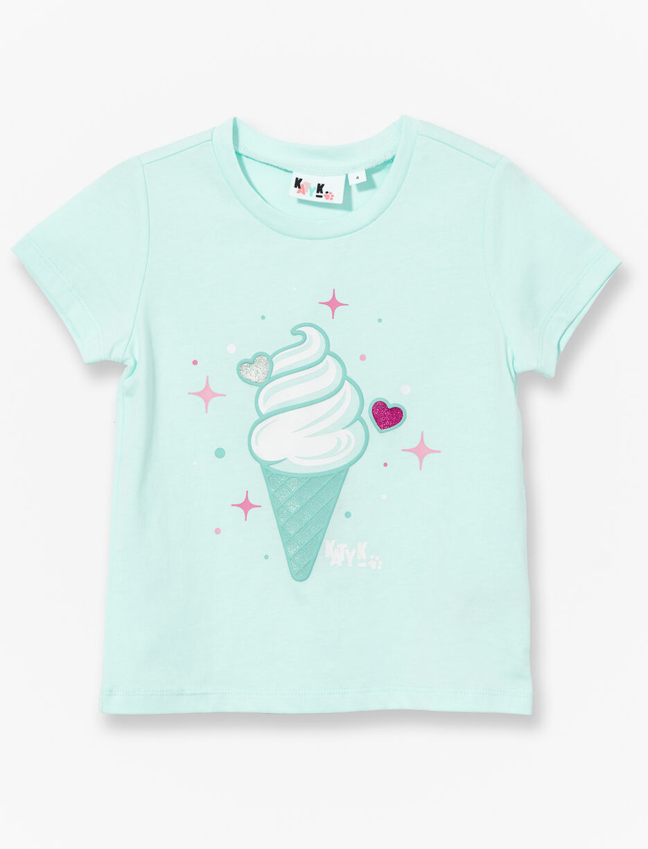 T-shirt imprim&eacute; &agrave; col rond