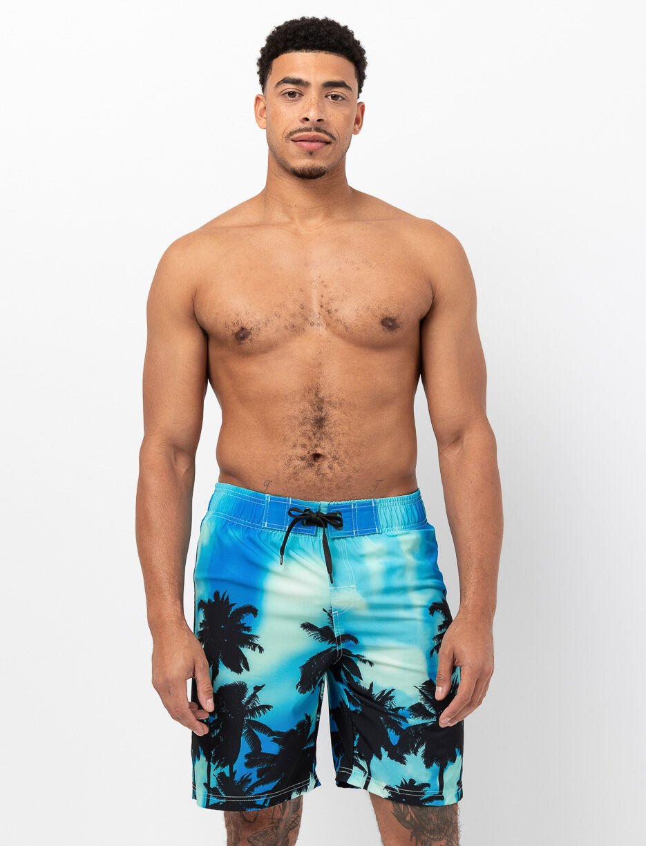 Boardshort imprimé à taille élastique