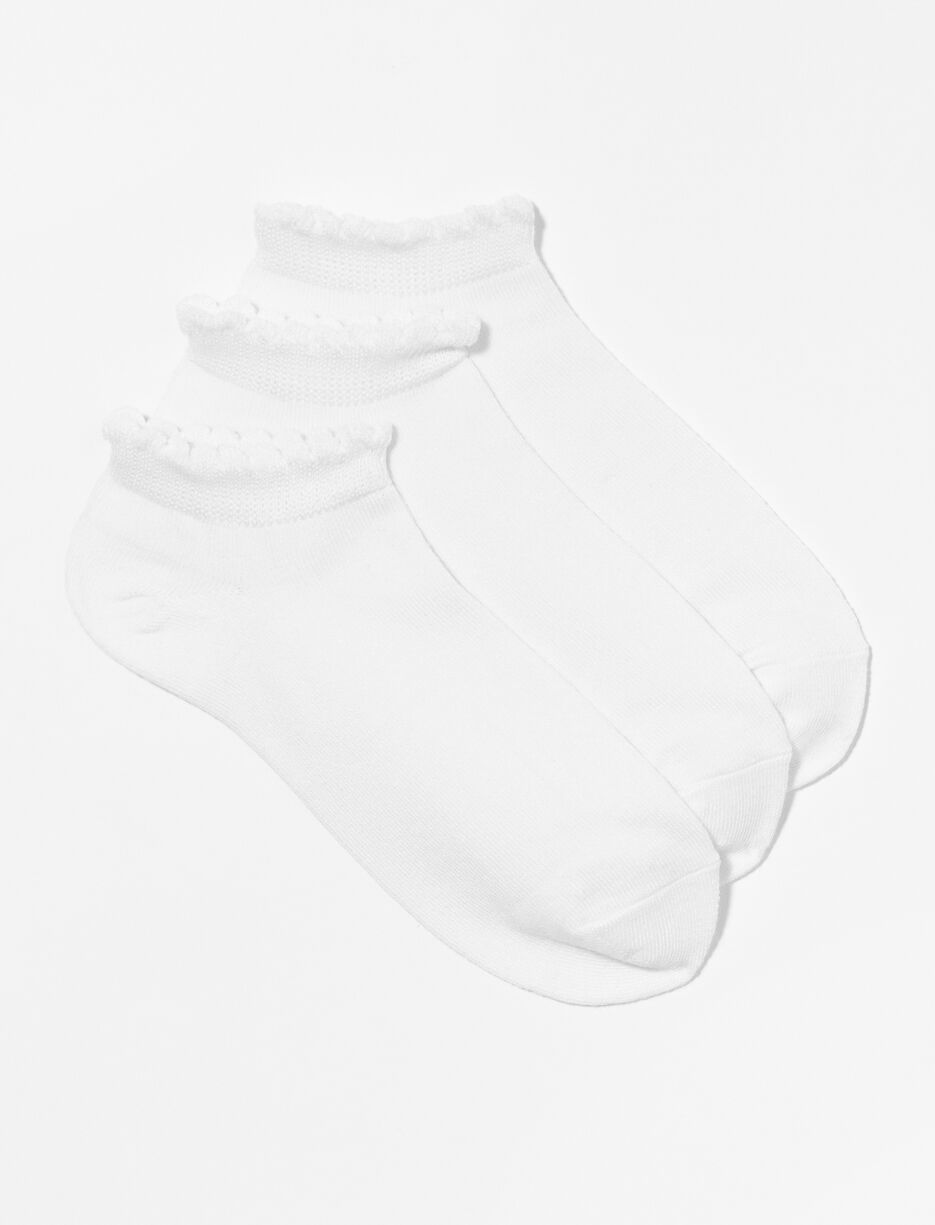Chausettes à la cheville bordure frisons - paquet de 3