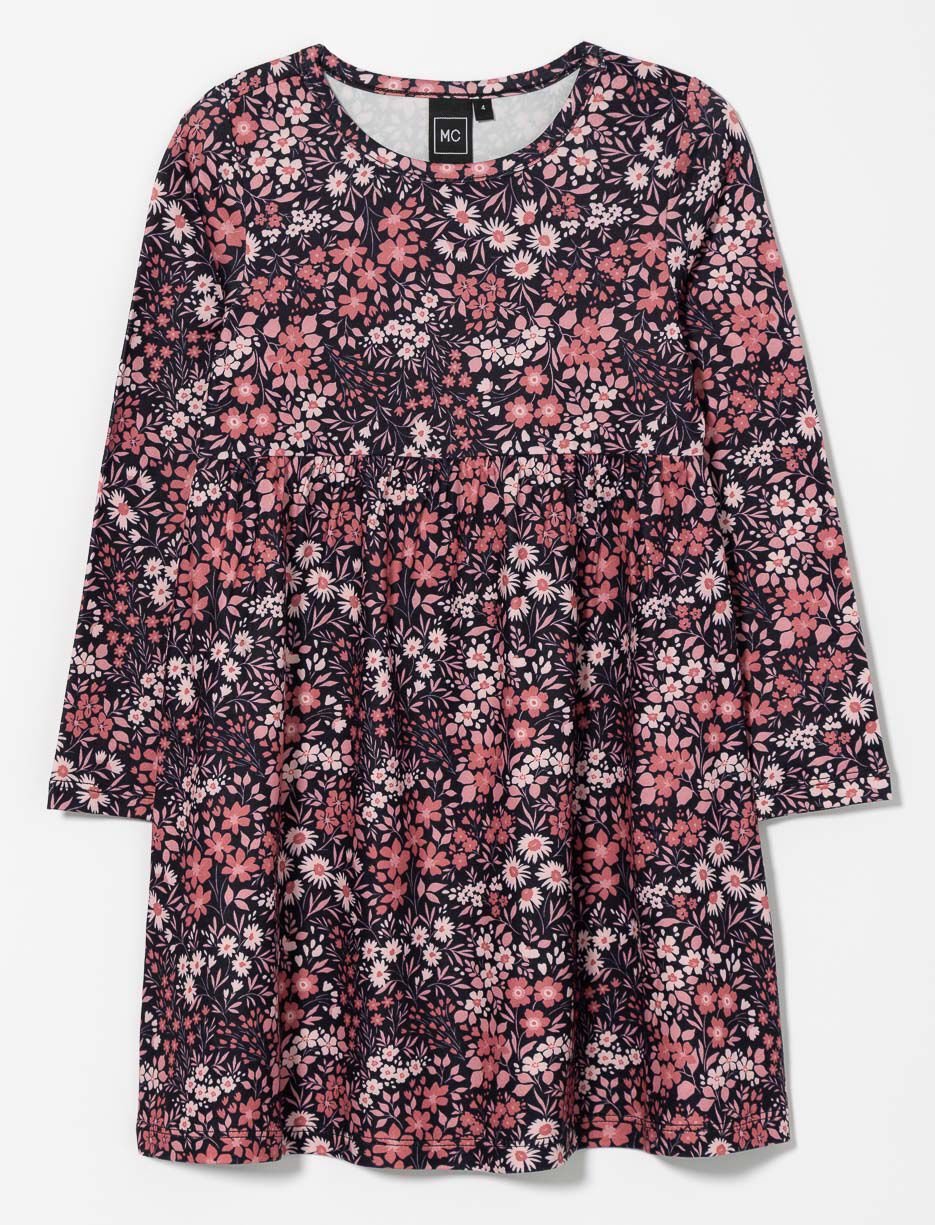 Robe fleurie cintrée à la taille - petite fille Robe fleurie cintrée à la taille - petite fille