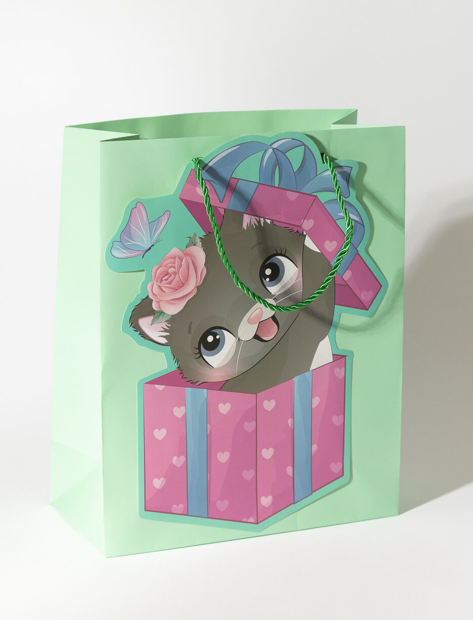 Sac cadeau chat moyen 