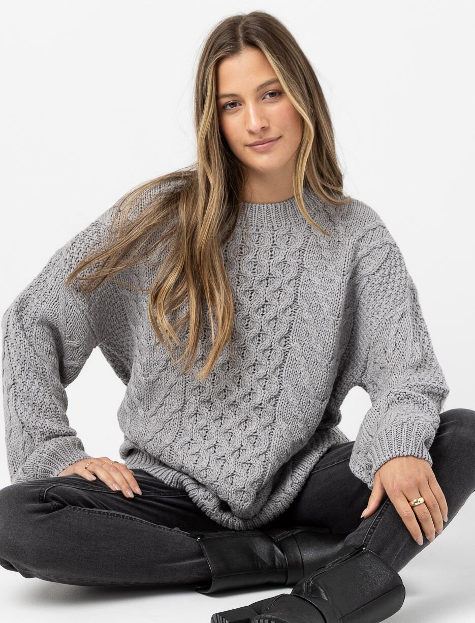 Chandail en tricot torsadé