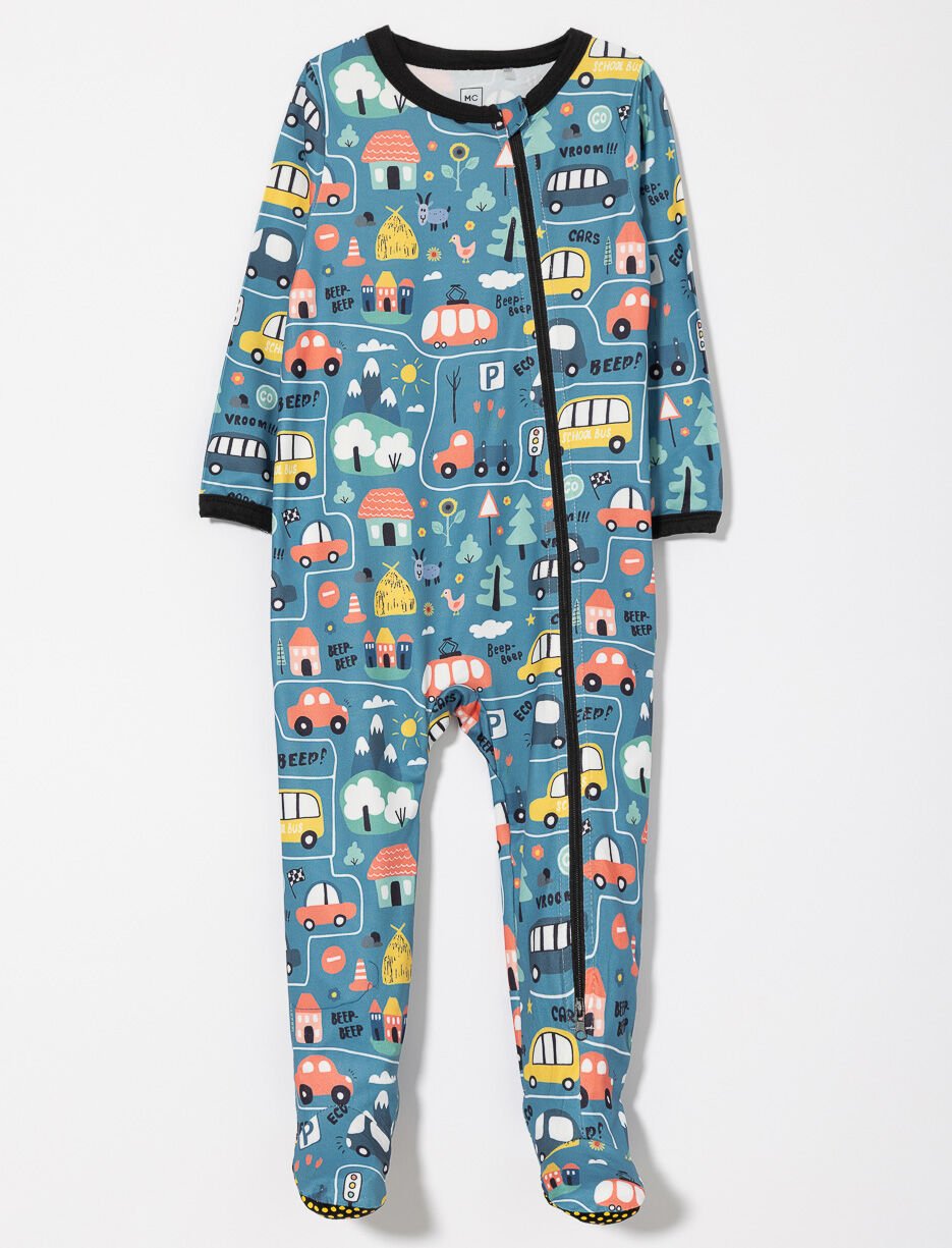 Pyjama 1 pièce imprimé à pieds antidérapants